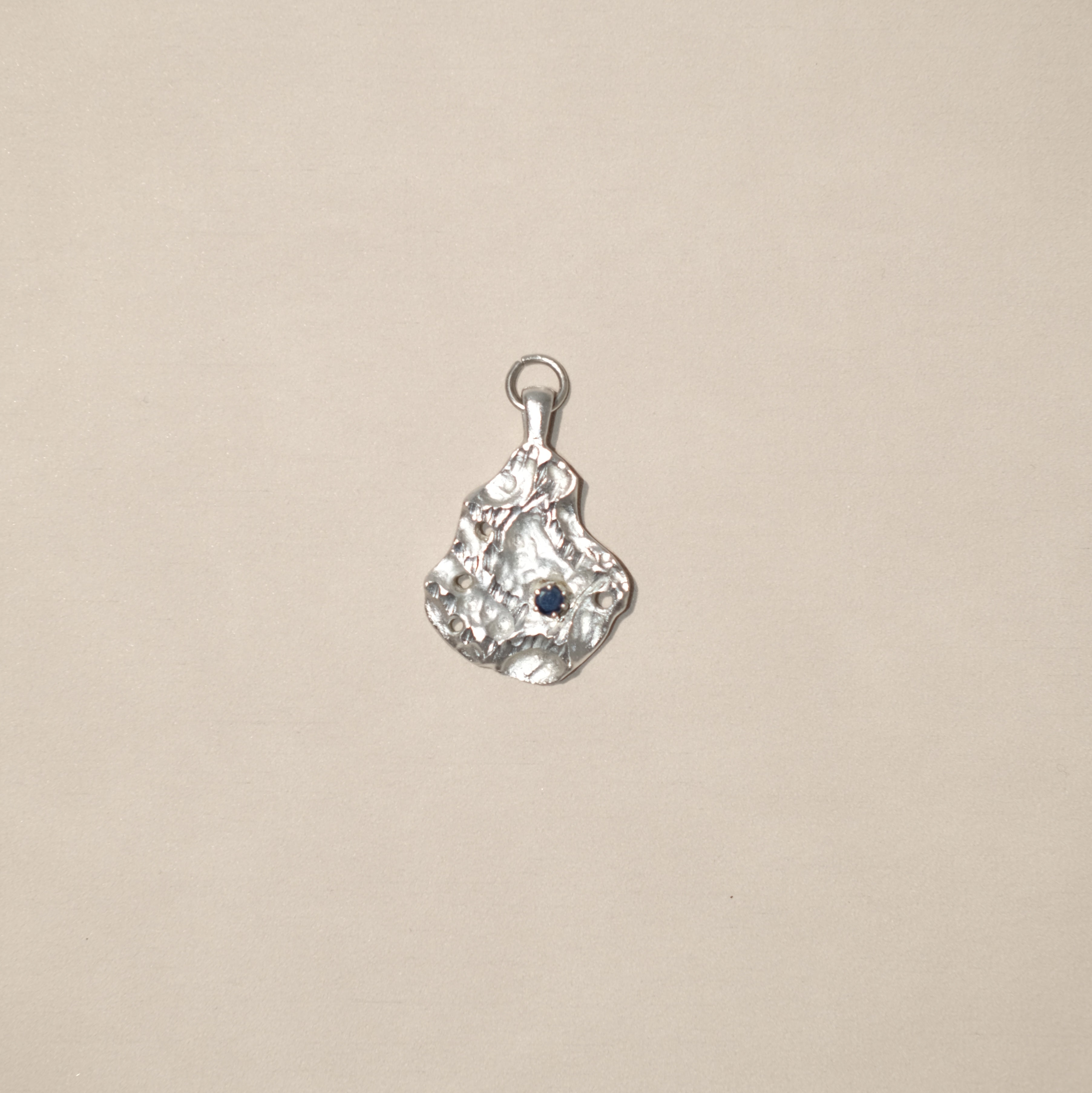 Vintage Brutalist Sterling Silver Pendant