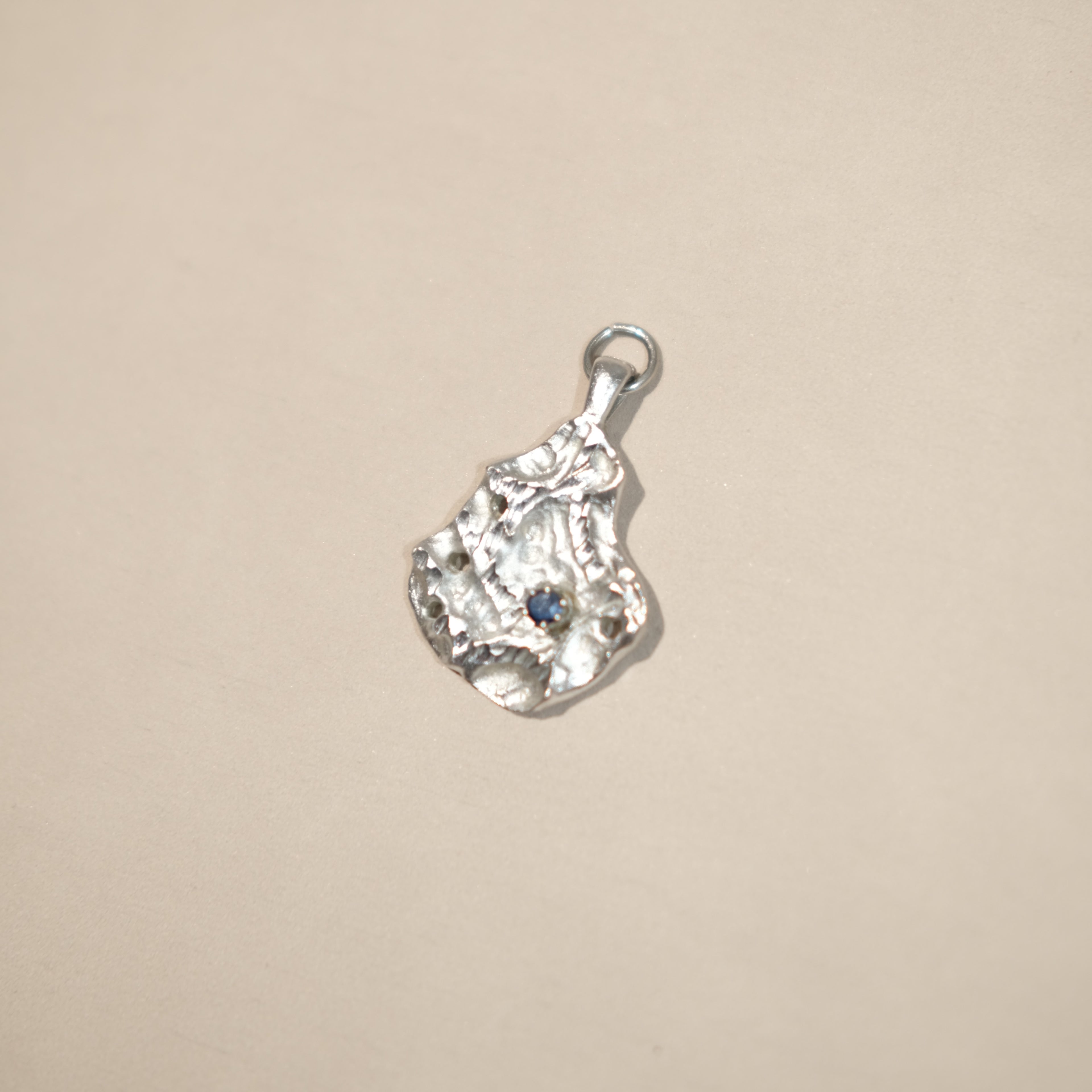 Vintage Brutalist Sterling Silver Pendant