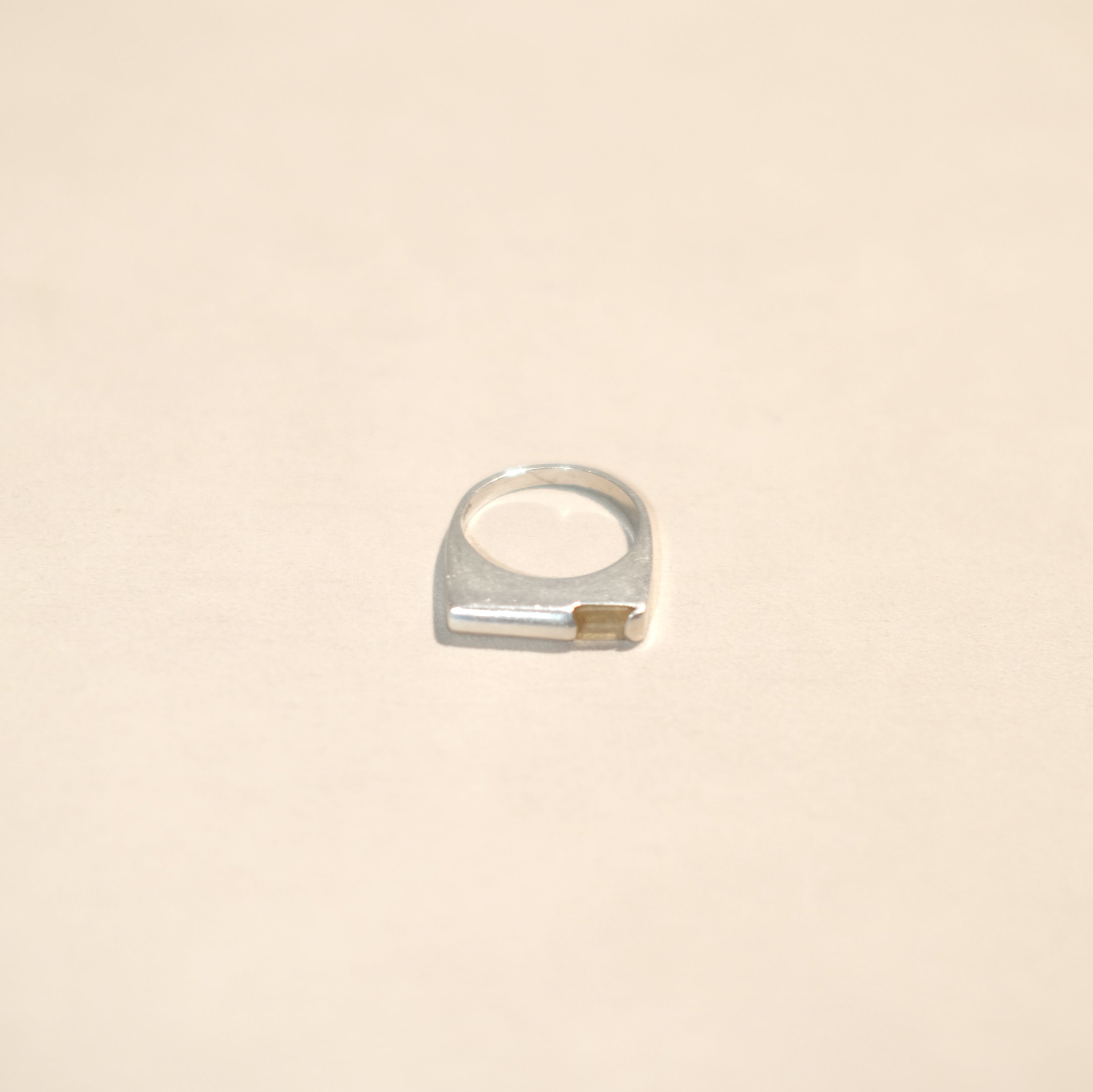 Vintage Sterling Silver Citrine Ring